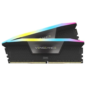 رم کامپیوتر کورسیر دو کاناله Vengeance RGB فرکانس 6200 مگاهرتز DDR5 تایمینگ CL32 حافظه 64 گیگابایت
